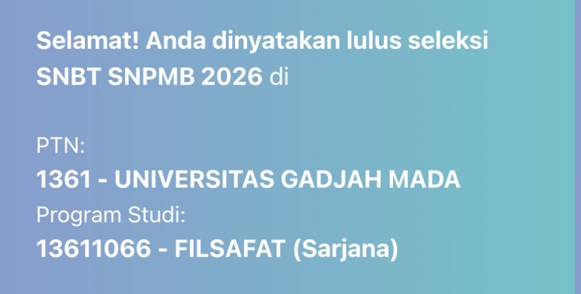 lolos ugm 2026 tweet media