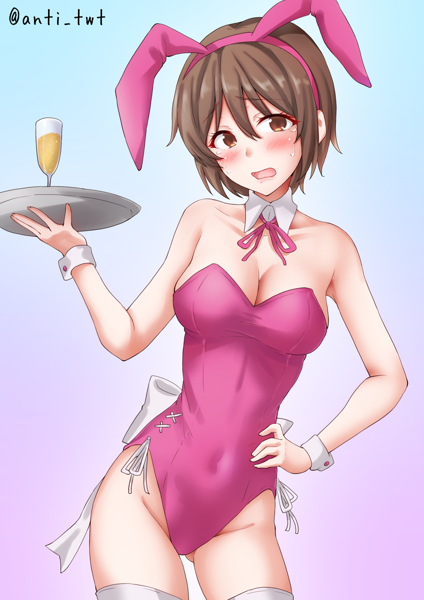 名取(艦これ) 「バニー名取 #艦これ版深夜の真剣お絵描き60分一本勝負 #艦これ版真剣お絵描き6」|あんちのイラスト