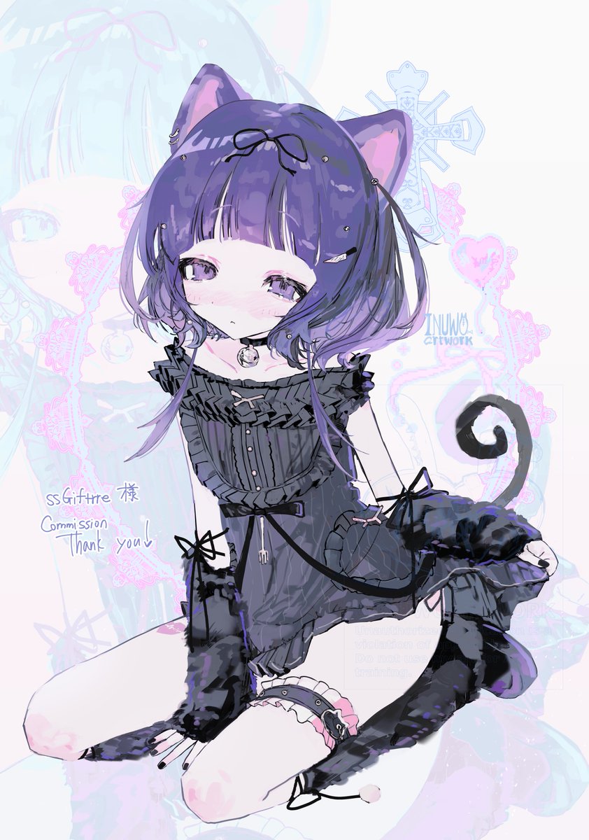 inuwoartwork's tweet photo. Skebリクエストありがとうございました💜😻🎀 https://t.co/XRnGHIFFGg