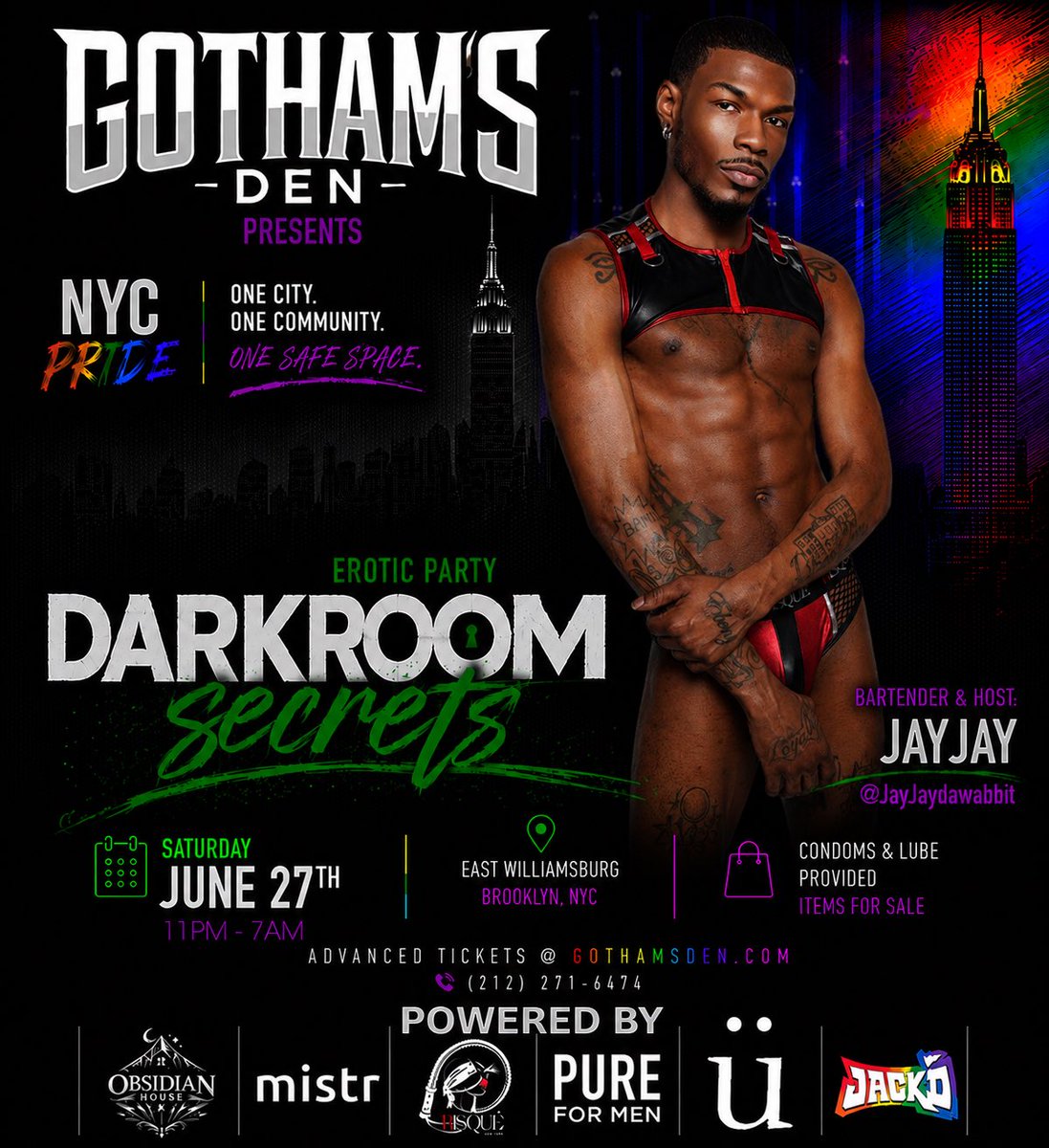 jayjaydawabbit's tweet photo. Gotham’s Den returns with a whole new experience and vibe for Gay Pride last year we had over 400+ guys in attendance so rsvp now and get your tickets before they are sold out. You don’t want to miss the all new Gothams Den venue premiere party https://t.co/kU4mXpOSg7