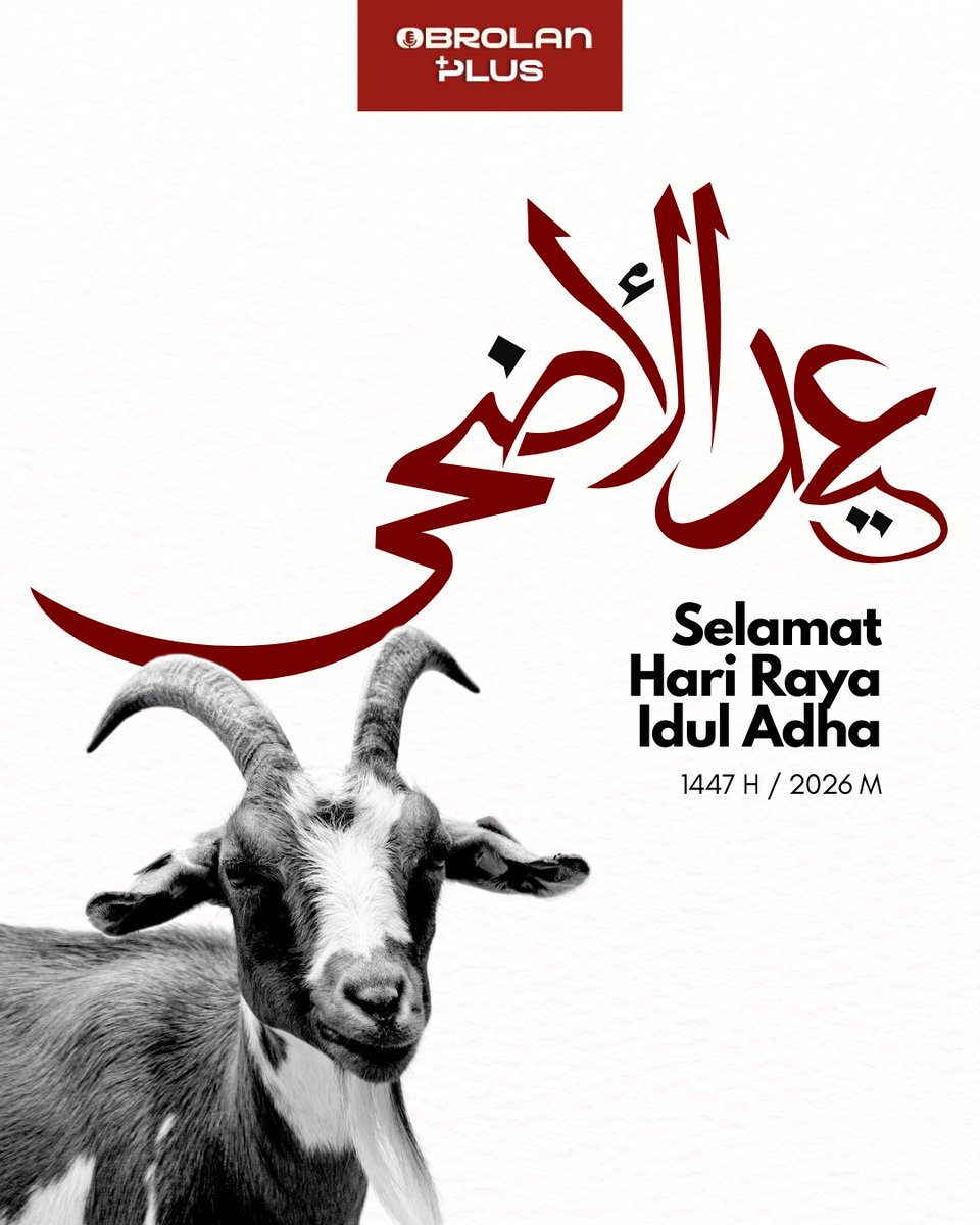 VitgoSeries's tweet photo. 🐐 Selamat Hari Raya Idul Adha 1447 H 🤍
Semoga setiap pengorbanan membawa keberkahan, setiap keikhlasan mendatangkan kebahagiaan, dan setiap doa dikabulkan oleh-Nya ✨
Mari sambut Idul Adha dengan hati yang bersih, penuh syukur, dan semangat berbagi 🌙
#iduladha #eidadha #qurban https://t.co/NrowxTHbcz
