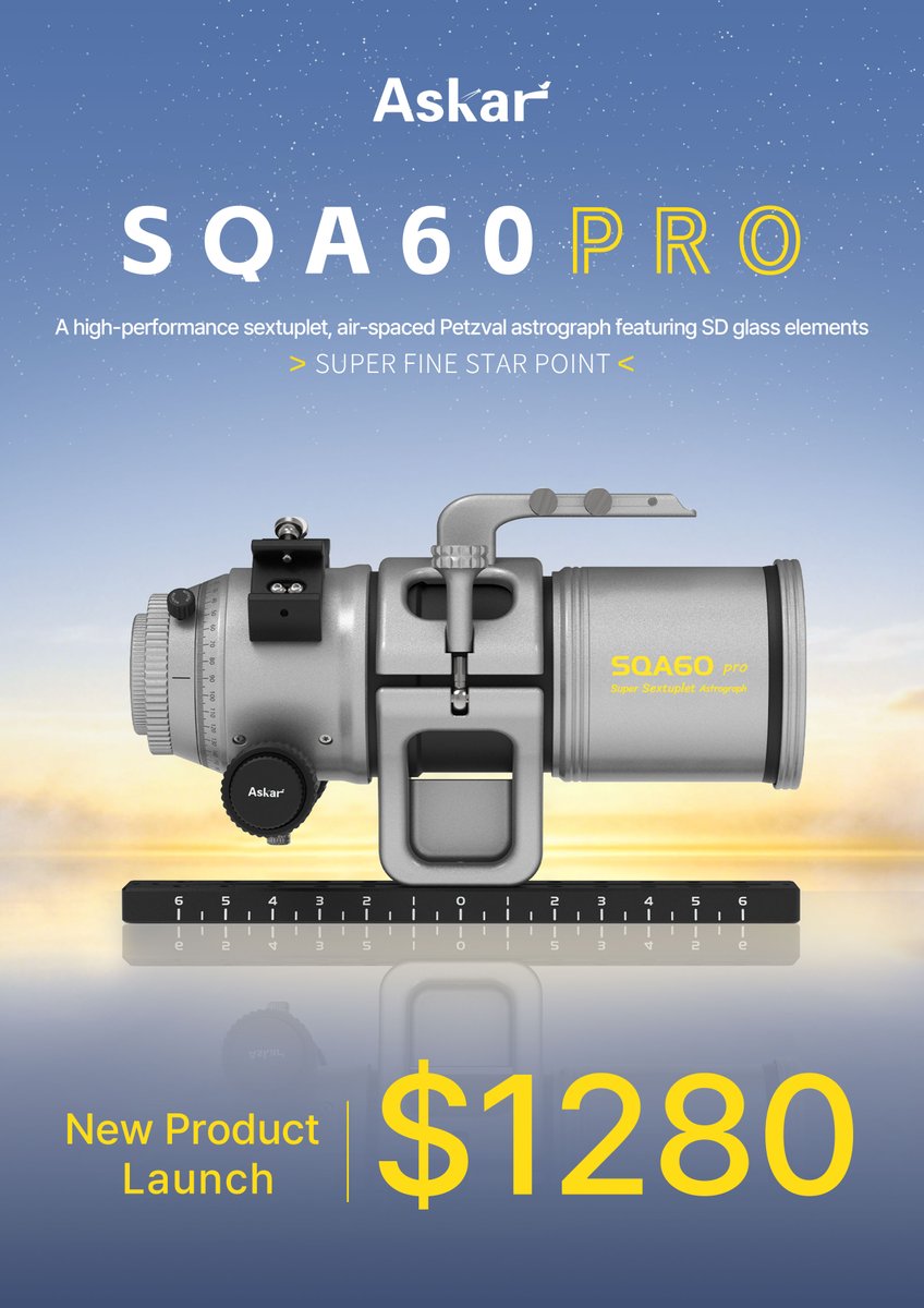 SharpstarOptics's tweet photo. Askar SQA 60 Pro
Price: $1280
In Stock Now
More information about SQA 60 Pro: https://t.co/MIr2wJX0Uo https://t.co/u5rhJkCa9V