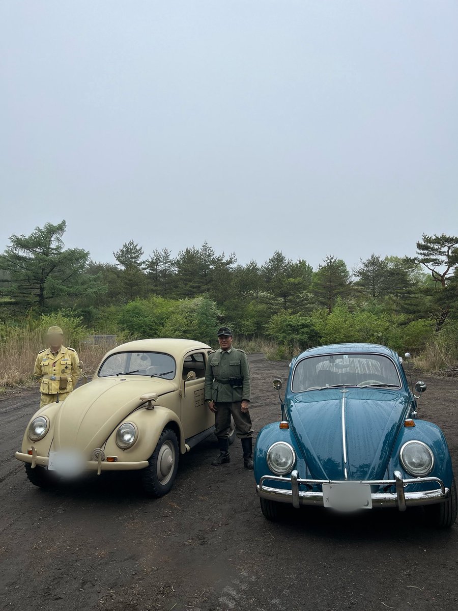 NZ350's tweet photo. 今年もMVGに参加しました。
お仲間の側車付R75とキューベルワーゲンに乗車、電話線敷設任務と教練等を実施。
そしてオーナー様のご厚意でタイプ８２e後部座席に乗車し会場中を走行する事が出来ました。
ワーゲン乗りとしてキューベルとタイプ82eに乗る事が出来て至福の2日でした。
参加された皆様、遊んで頂いた皆様ありがとうございました！
　#MVG2026