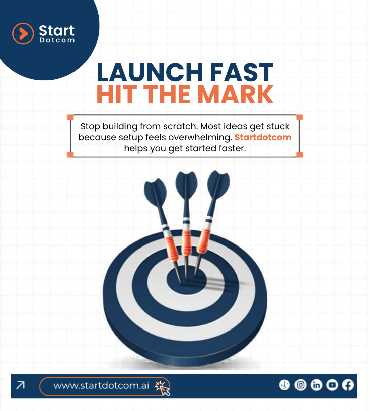 StartDotCom_'s tweet photo. Most ideas don’t fail because they’re wrong, they fail because starting feels complicatedToo many steps, too many decisions, and no clear starting point

Startdotcom makes it easier to begin and focus on building

VISIT NOW: https://t.co/xezWgWj86U

#BusinessStart #Entrepreneur https://t.co/RIoIfdbutZ