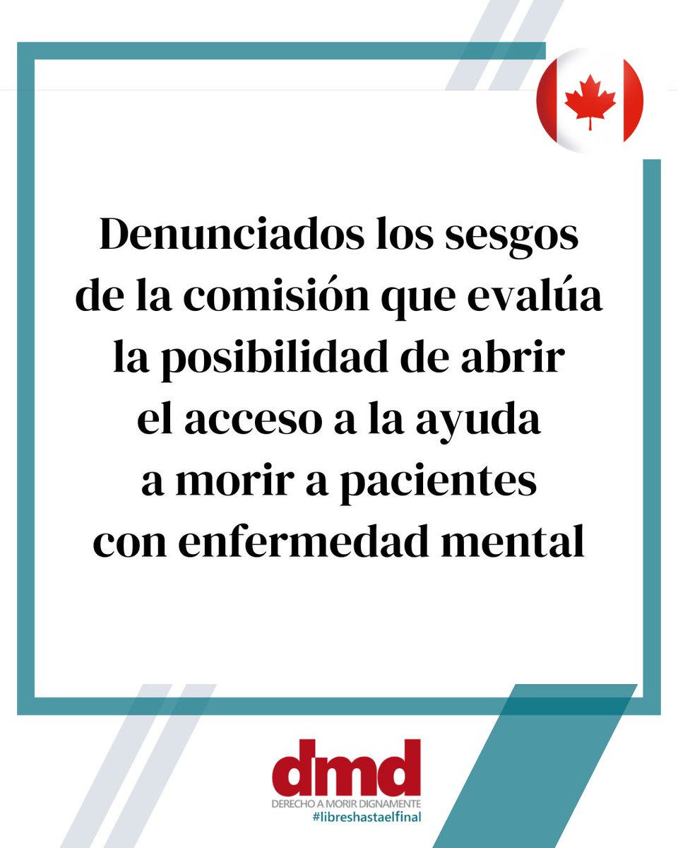 derechoamorir's tweet photo. #canada: juicio constitucionalidad traslado pacientes piden eutanasia en hospital de obediencia religiosa.
https://t.co/LFxEz3nXYo
#eutanasia #muertedigna #derechoamorir #derechosfinaldevida #derechosalfinaldelavida #leyeutanasia https://t.co/Uebfc68luA