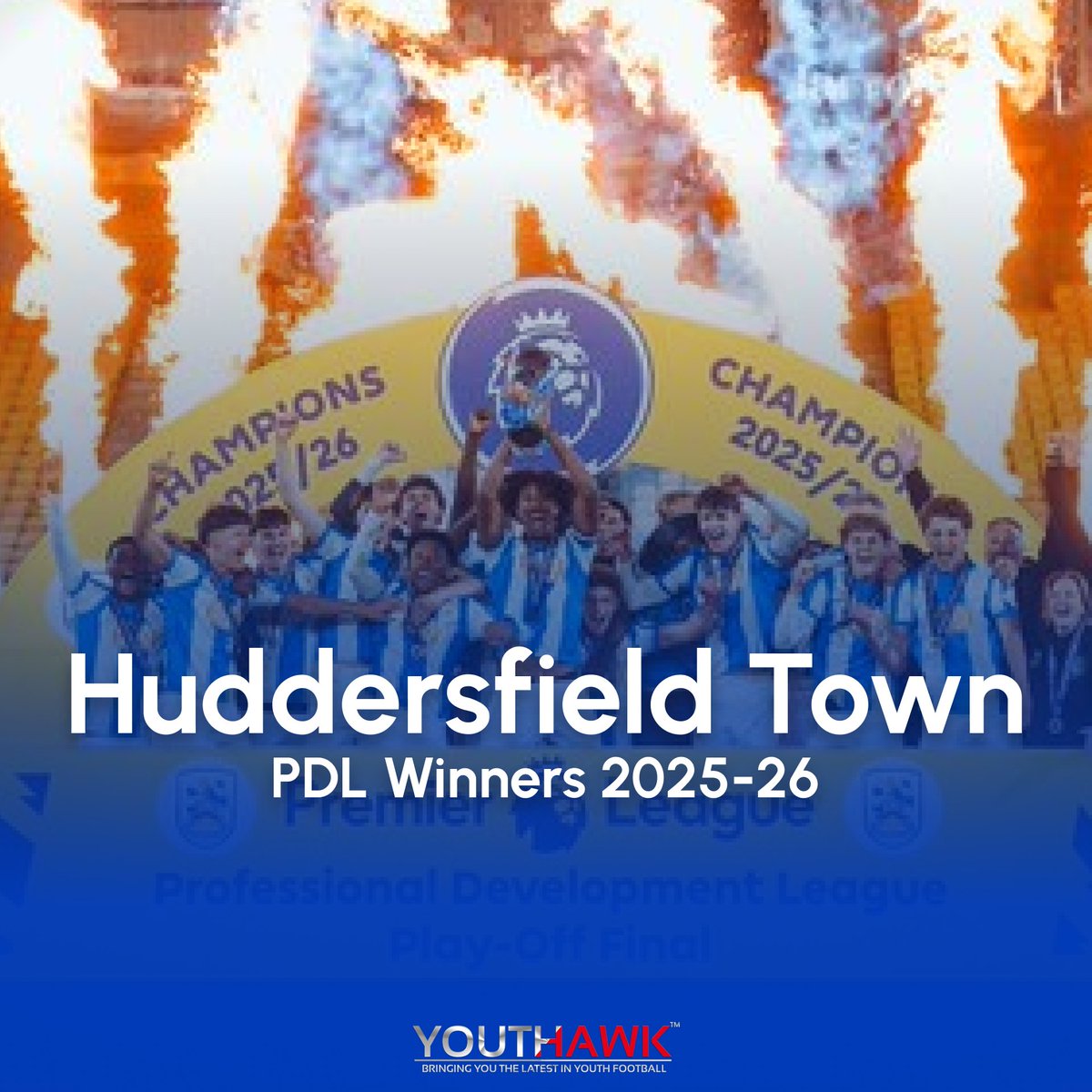 youthhawk's tweet photo. Your 2025-26 academy competitions roll of honour:
#PL2: Brighton
#PDL2: Huddersfield Town
#U18PL: Chelsea
#U18PDL: Charlton Athletic https://t.co/UeshZFznCj