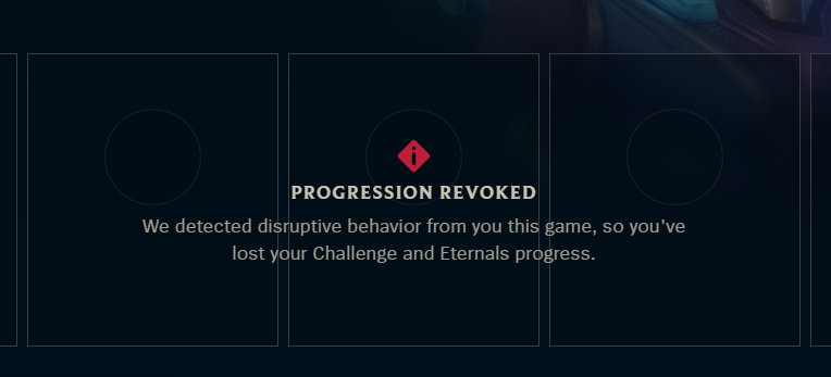 JuannyBear's tweet photo. Its legit crazy how Im being punished unfairly. The client froze and by the time I was able to relog in, everyone in the game was way ahead. Then I get told for "not participating" during my game? Yall need to fix this. This isnt the first time either... @RiotSupport @riotgames https://t.co/Fmeom9y2Gq