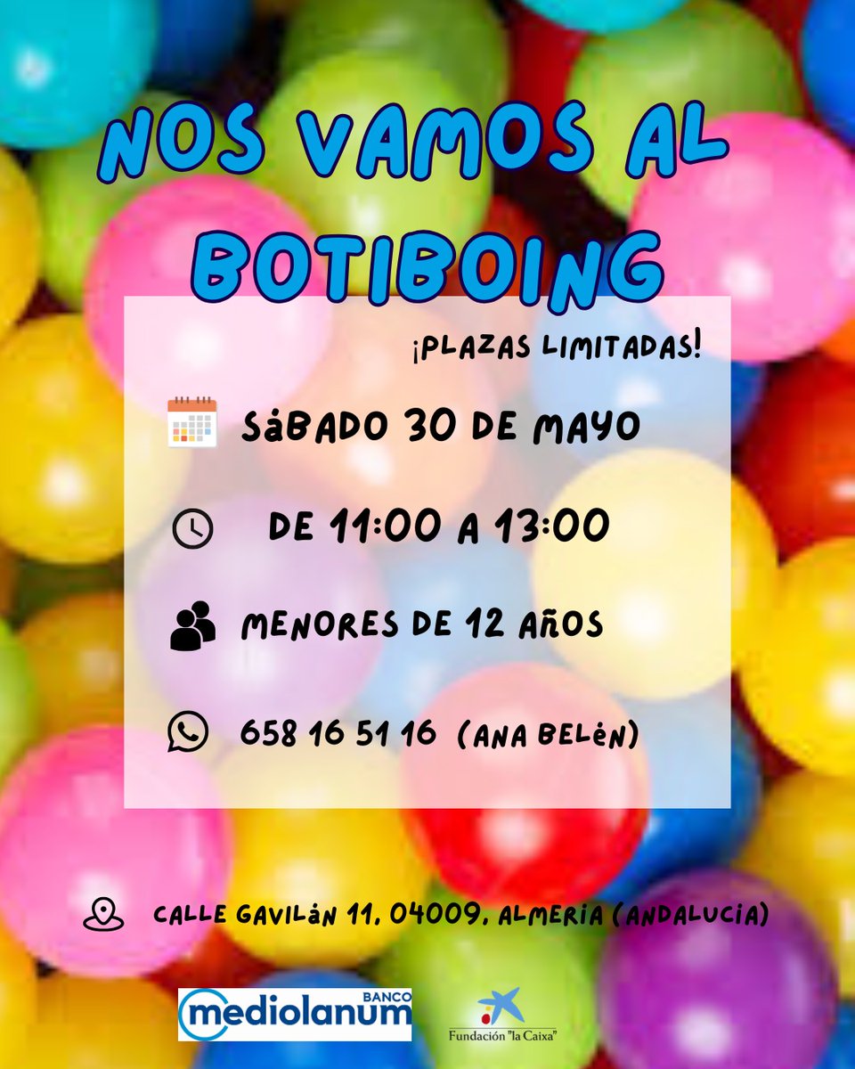 AlteaAutismo's tweet photo. 🎉🛝 ¡Este sábado nos vamos al Botiboing con los peques! 🥳💛

Nos espera un día lleno de juegos, risas y mucha diversión 🤸‍♀️✨
¡Tenemos muchísimas ganas de disfrutar juntos! 🌈💙

#Botiboing #Peques #Diversión #OcioInfantil #Risas #Almería https://t.co/uJfv2ckr9S