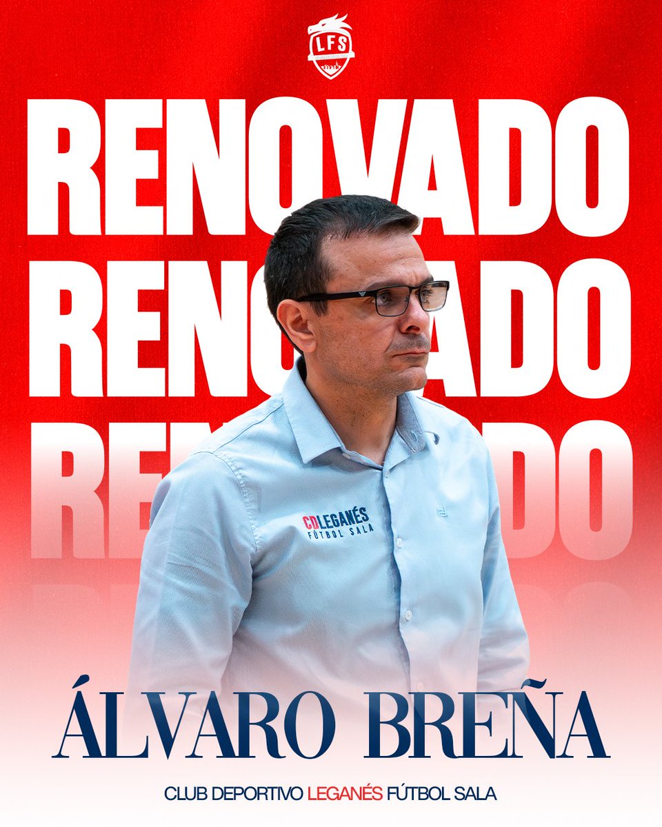 CDLeganesFS's tweet photo. ✍️🏽 RENOVACIÓN | Álvaro Breña 2️⃣0️⃣2️⃣7️⃣

Ya es oficial el acuerdo para que nuestro técnico siga al frente del primer equipo masculino en la que será la séptima temporada en la Segunda División del fútbol sala nacional.

https://t.co/ZQOIgMTB8T

@FutSalRFEF
#7AñosSoñando🔴⚪️ https://t.co/q2swtaGjaO