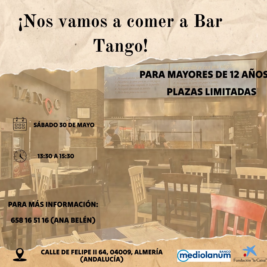 AlteaAutismo's tweet photo. 🍽️✨ ¡Este sábado nos vamos de comida al Bar Tango!
Compartiremos risas, buenos momentos y mucha diversión en grupo 💃🫶
¡Tenemos muchas ganas de pasar otro día genial juntos! 😄

#BarTango #Planazo #GrupoDeOcio #BuenAmbiente #SábadoDeComida #NosLoPasamosGenial #MomentosBonitos https://t.co/PgP1jxiOY4