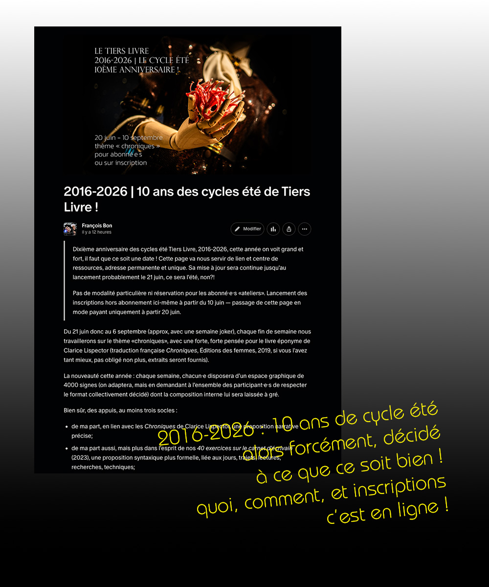fbon's tweet photo. un été à écrire : à découvrir sur le site !
et bienvenue à toutes &amp; tous, date qui compte vraiment pour nous, on compte bien faire du neuf !

l'ensemble de la présentation ici https://t.co/GZsWkrPpPR

(et inscriptions à partir 10 juin pour lancement le 20) https://t.co/ksB46Mv3BU