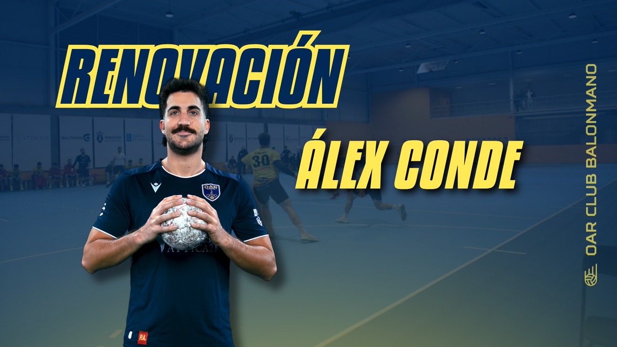 OARCorunaBM's tweet photo. Hoy renovamos a Álex Conde 🔥

Para él, el balonmano es compromiso, liderazgo y darlo todo por sus compañeros. Álex seguirá siendo ese nexo de unión entre jóvenes y veteranos dentro del vestuario, creciendo junto a una afición que cada año empuja más.

#OARCoruña  #AlexConde https://t.co/nD7jv3IqCv
