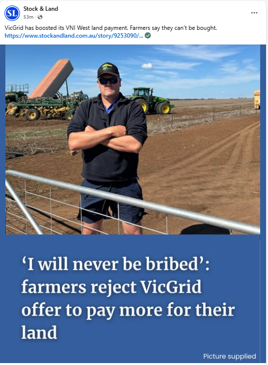 MalleeAg71414's tweet photo. "If it was benefiting Australia, I could agree." "it's a bribe, I will never be bribed"
#VicGrid #TCV #Ausnet #Ibedrola #renewableenergy https://t.co/XaPSGIgYp7