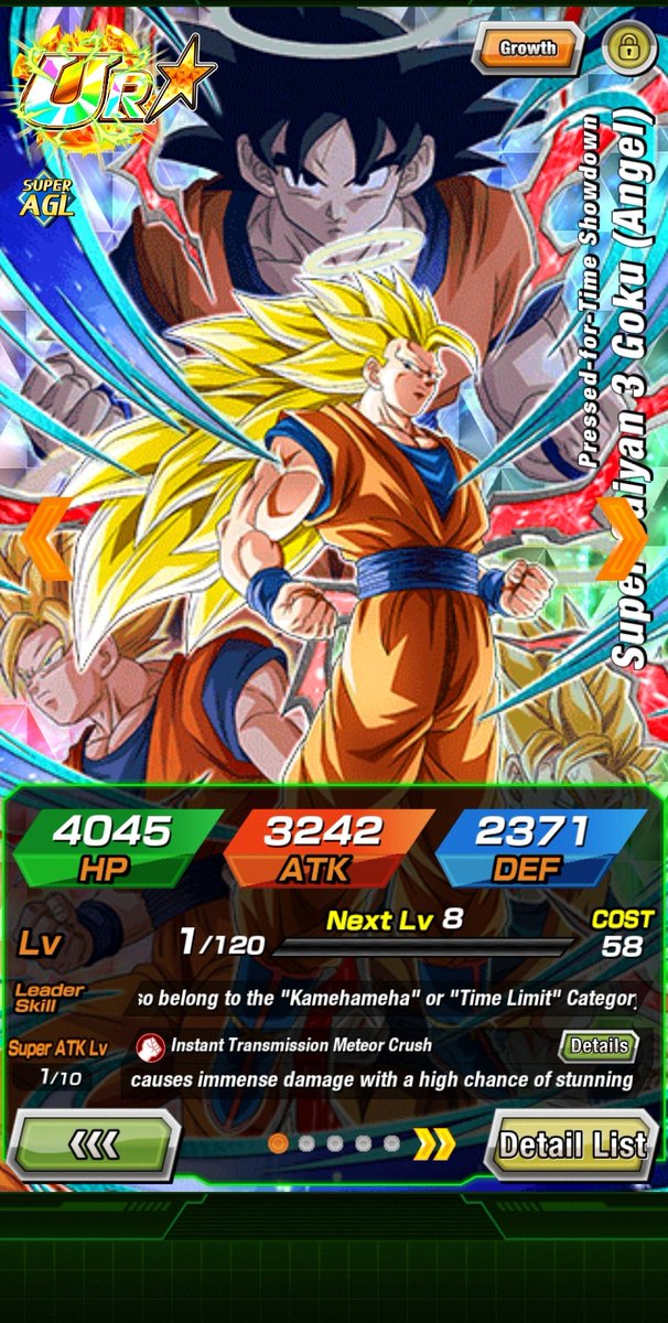 LoneWolfDaniel's tweet photo. It took me 34 attempts of the event to encounter a boss with alternate art. With the ticket, I figured I'll get the alternate art of AGL Super Saiyan 3 Goku (Angel). I like the alternate art. I think it looks pretty cool.
#Dokkan #DokkanBattle #DokkanBattleGlobal #Dragonball https://t.co/nCOsksChsz