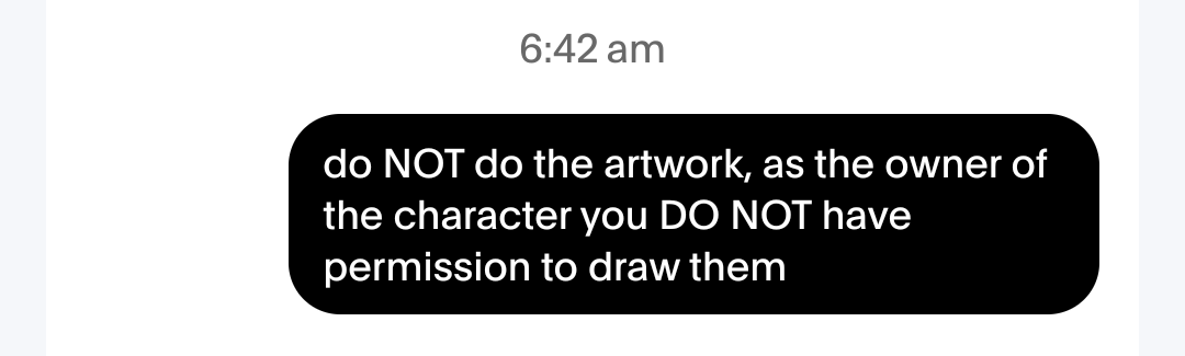 BethanyGC's tweet photo. They then continued on to draw the character even tho they were told not to https://t.co/icxLPYR1wH