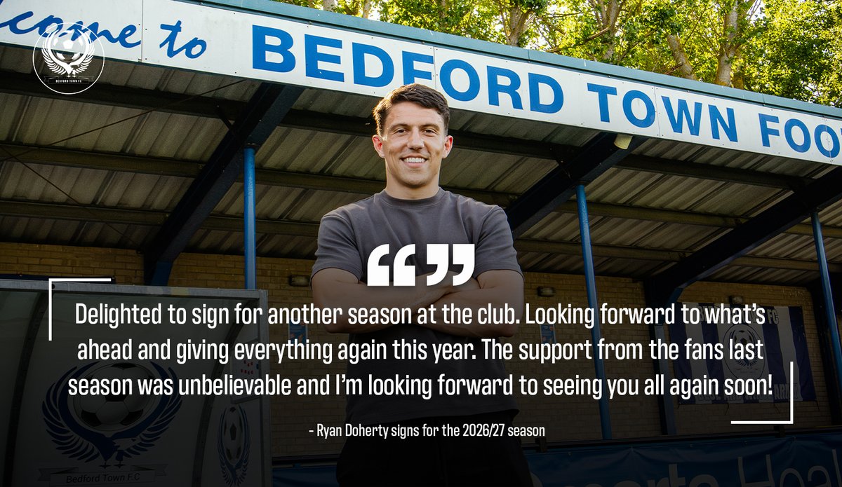 BedfordTown's tweet photo. “Delighted to sign for another season at the club. Looking forward to what’s ahead and giving everything again this year. The support from the fans last season was unbelievable and I’m looking forward to seeing you all again soon!”

Read the full story  of Dockers return to The Eyrie via the club website 👇
https://t.co/lJU9ASJKpF