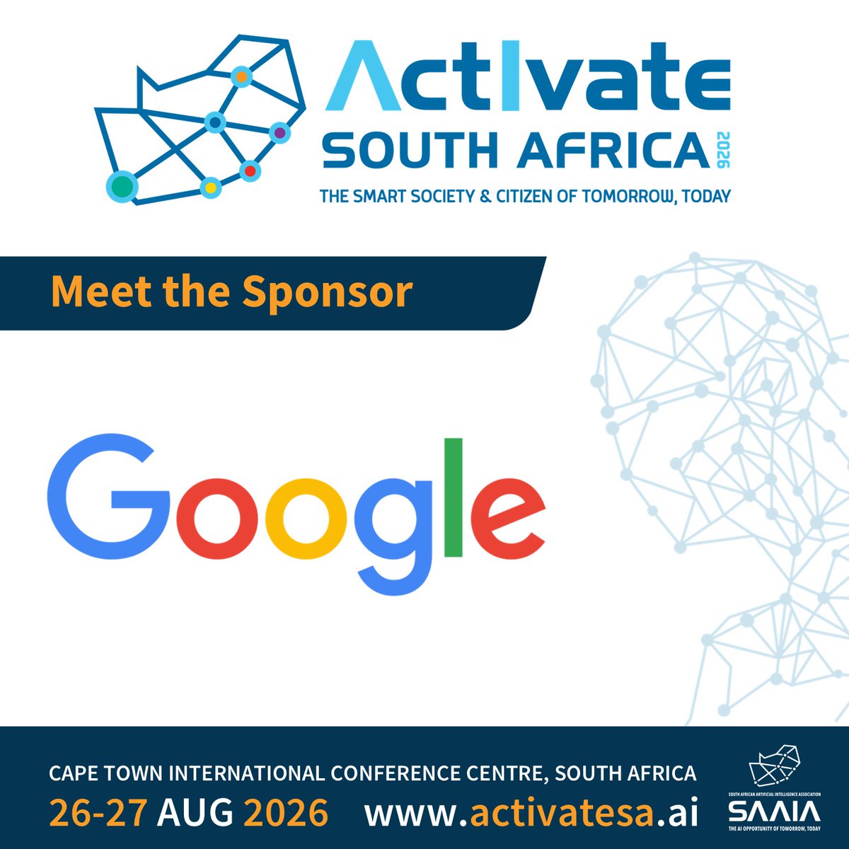 SAAIAssociation's tweet photo. NEWS - We welcome @Google to the 1st Edition of Activate SA – the nation’s first Government, Citizen &amp; Societal Responsible AI Summit – Learn more >> https://t.co/Dxs6c2rRnH 

#AI #ArtificialIntelligence #AIPolicy #AIGovernance #EnterpriseAI #AIFactory #SovereignAI #ActivaSA https://t.co/188DiVxvNB