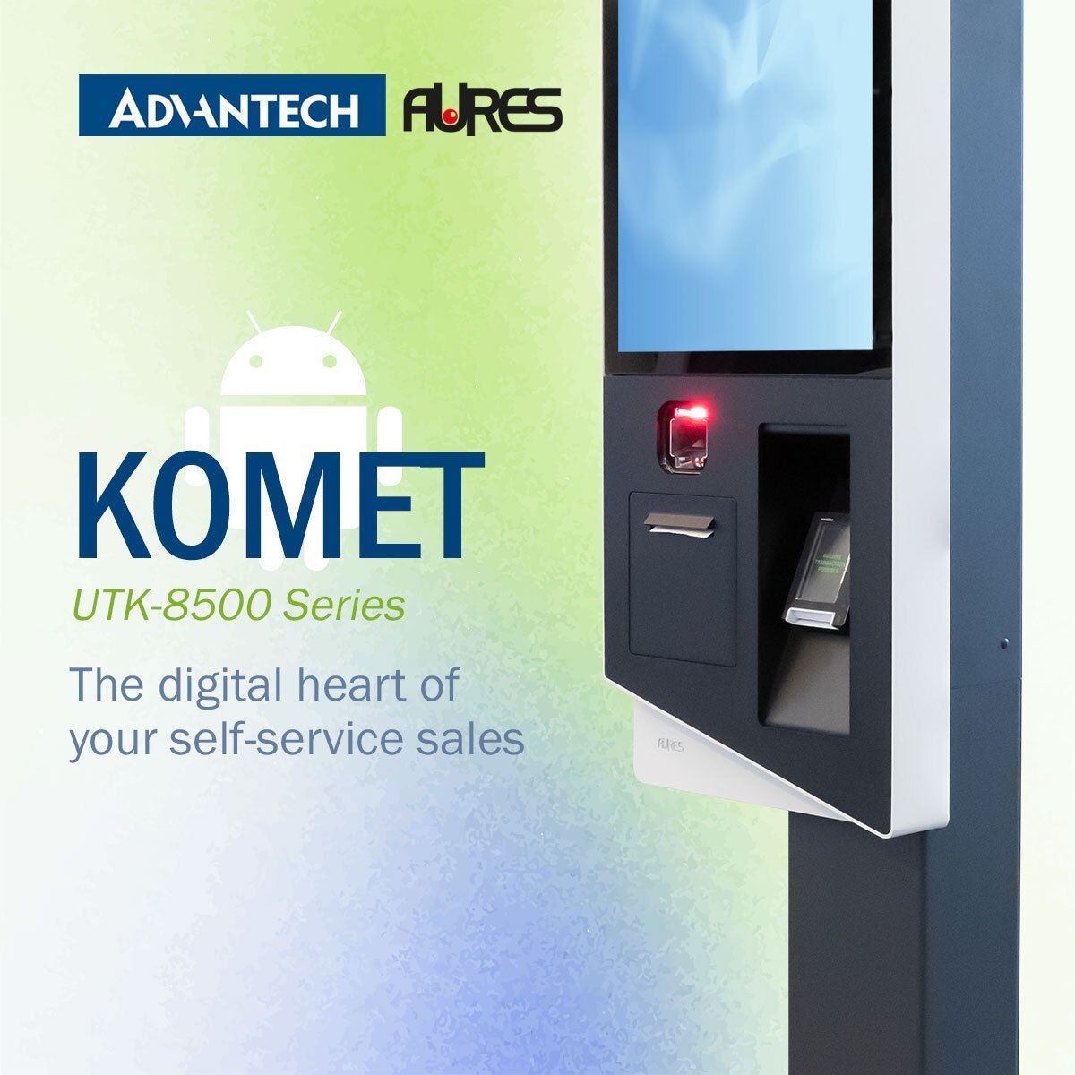 AURES_UK's tweet photo. 🚀 Meet KOMET Android (UTK-8500 Series)

✔️ Android 14 + GMS
✔️ 27” touchscreen kiosk
✔️ Integrated payments, printer &amp; scanner
✔️ Tap 2 Pay coming soon via external PED reader

Built for smarter retail &amp; hospitality experiences.

#RetailTech #Kiosk

https://t.co/drLZeGMiBP https://t.co/3xzCYH8teh