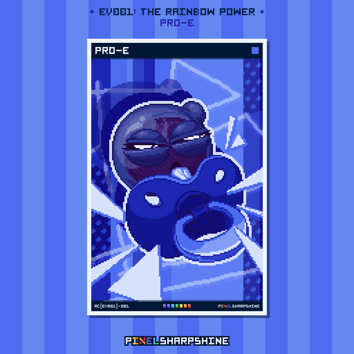 pixelsharpshine's tweet photo. PIXCELLSharpShine Collectible Cards
EV001: The Rainbow Power

RC[EV001]-001 Pro-E

#PixelSharpShine #PSSharpShine
#PIXCELLSharpShine
#PixelArt https://t.co/2NSFxk6Xch