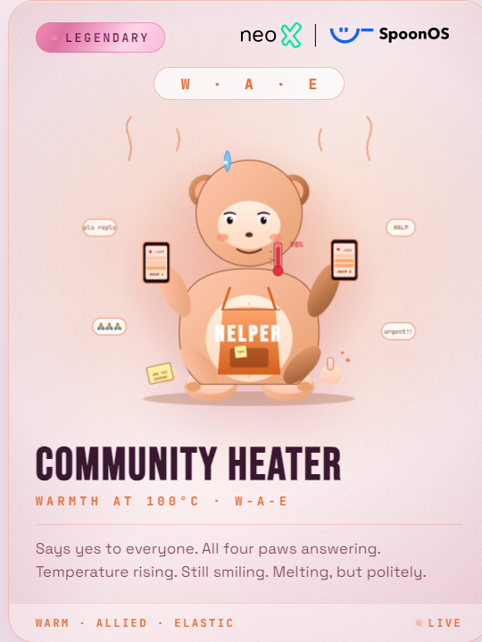 jar_edj's tweet photo. There are many criticisms, complaints, suggestions that are all mixed up and make you confused. Don't worry, there are community helpers who are ready to solve all your problems. @SpoonOS_ai #NBTI #SBTI https://t.co/M9eNR7cFGD
