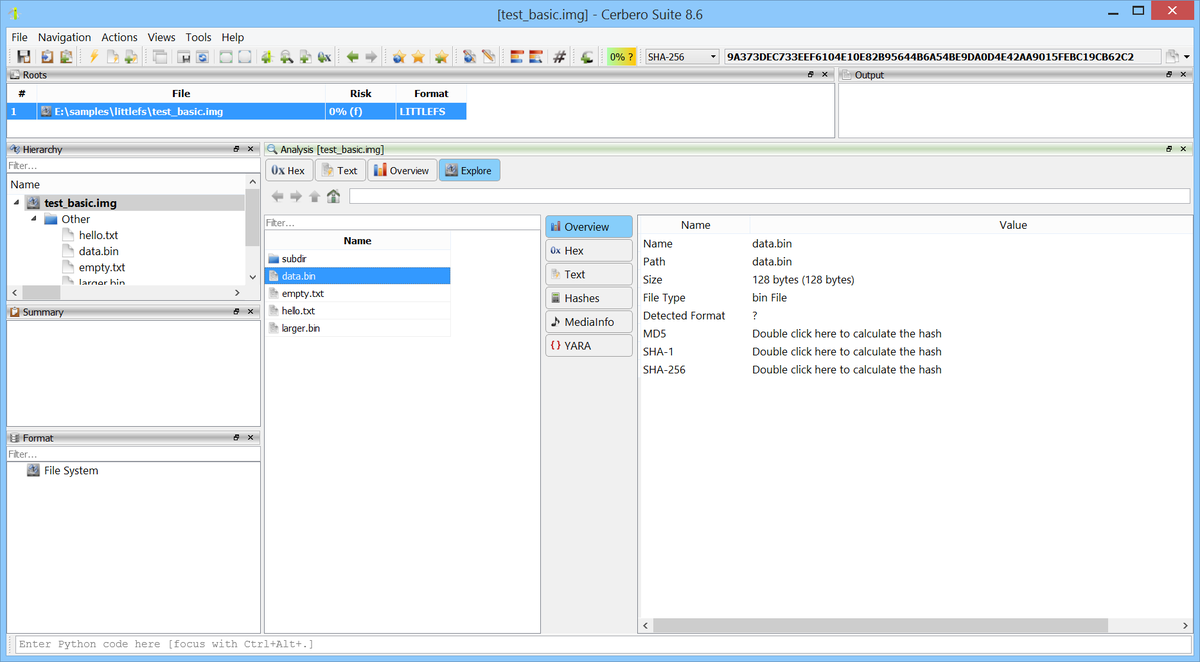 cprofiler's tweet photo. 📦 We are happy to announce support for LittleFS file system images. The new LittleFS Format package lets you browse and extract files from LittleFS images directly within the application. LittleFS is a block-based file system designed for microcontrollers, with a focus on power-loss resilience and wear leveling. It is widely used in embedded devices built on platforms such as ESP32, STM32, nRF52, RP2040, and Mbed OS. LittleFS stores metadata in redundant block pairs and organizes file data using either inline storage or a CTZ skip-list structure that provides efficient random access. Having native support in Cerbero Suite means analysts can inspect firmware dumps and flash images from IoT devices, sensor nodes, and consumer electronics without needing external tools.