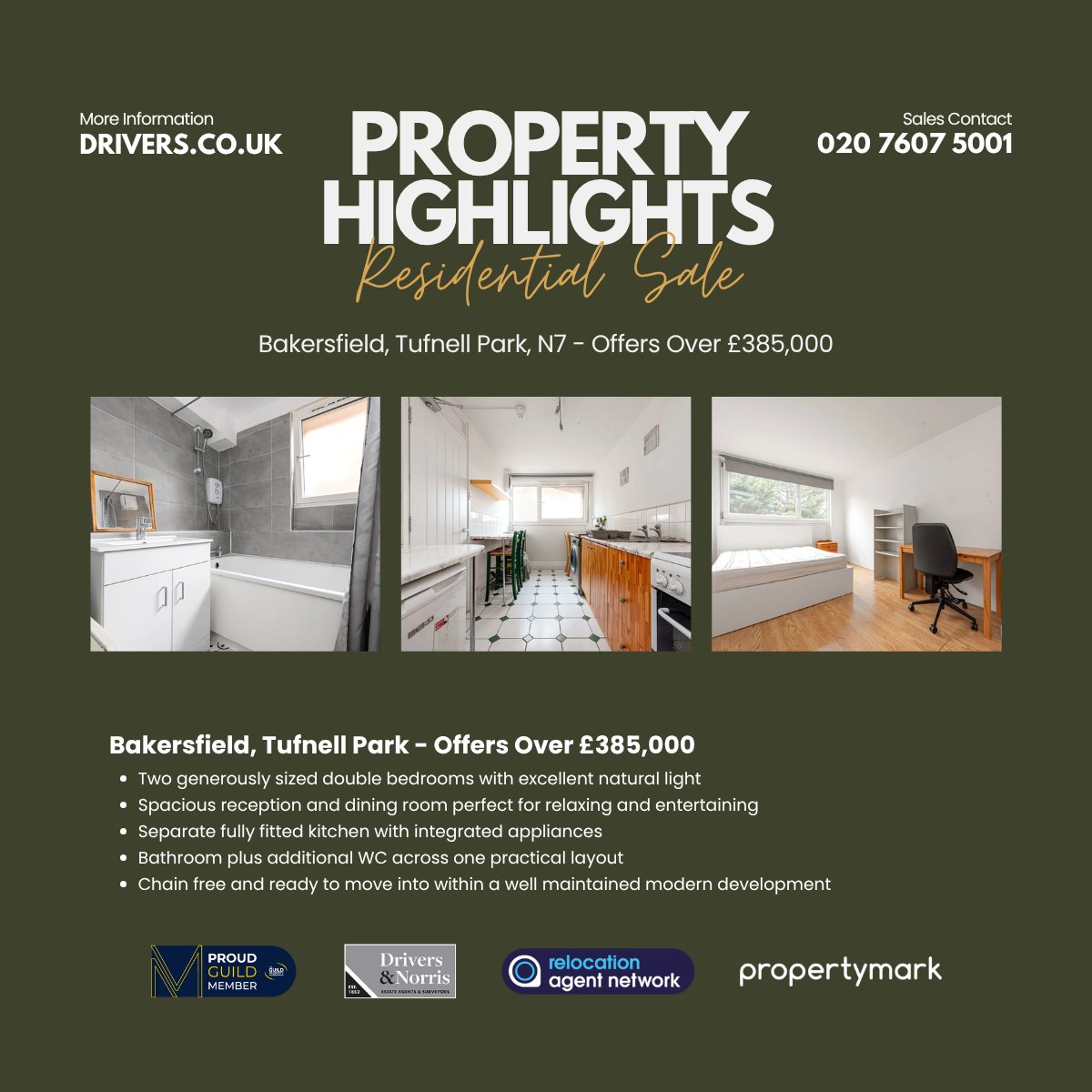 drivers_norris's tweet photo. Price improvement! 🏠 Two bed flat on Bakersfield, Tufnell Park, N7. Spacious reception room, separate kitchen, two double bedrooms and a lift in the building. Chain free. Offers over £385,000.

📧 sales@drivers.co.uk | 📞020 7607 5001 https://t.co/A1f1WlQPaS