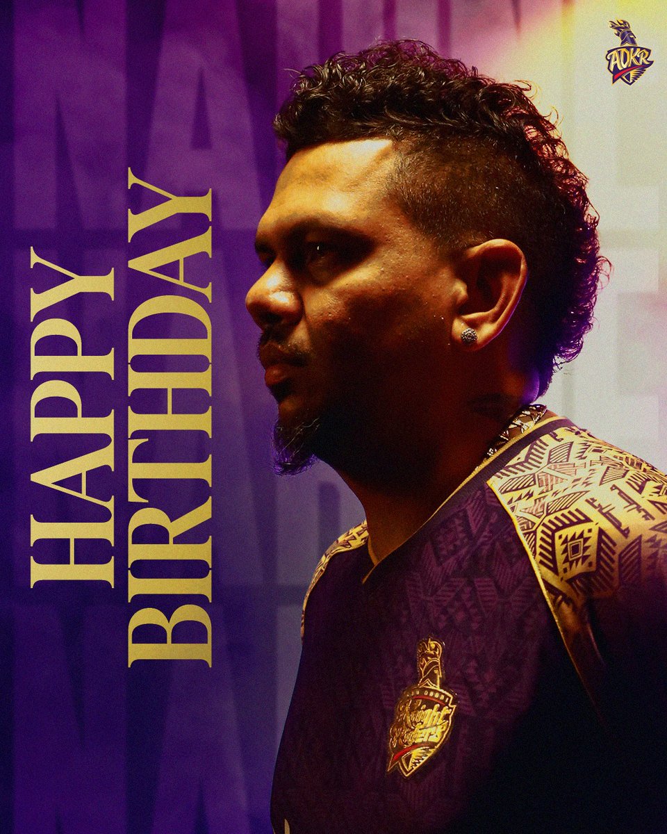 ADKRiders's tweet photo. Here’s to the man who made mystery look effortless. 🫡

Happy Birthday, Sunil! 💜

Sunil Narine | #WeAreADKR | #AbuDhabiKnightRiders https://t.co/zdakkBS4VL