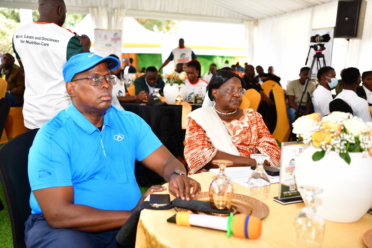 PToshPatel's tweet photo. Dr Donald Rukare commonwealth sports President and Prof. Florence Muranga UOC Nutrition Ambassador  at Tooke  Olympics run in Bushenyi  kn 20th June 2026 
Theme
Move,learn and Discover for Nutrition   Press conference https://t.co/uphu93enMo
