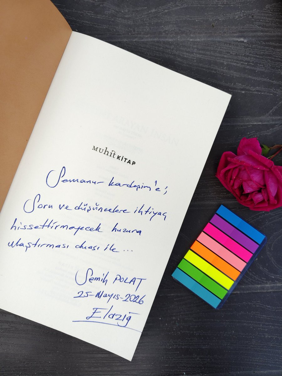 dnrsemanur's tweet photo. "Arefe neşesi, bayram heyecanı ve ruhun o kutlu ayetini arayışı..." 📖🕊️ 
Bayram öncesi gönlüme dokunan, barındırdığı ayetlerin ışığıyla içimi ısıtan bu kıymetli kitap için çok teşekkür ederim.💐
@SemihKiziroglu  @turankislakci https://t.co/nxPdTJJGdT