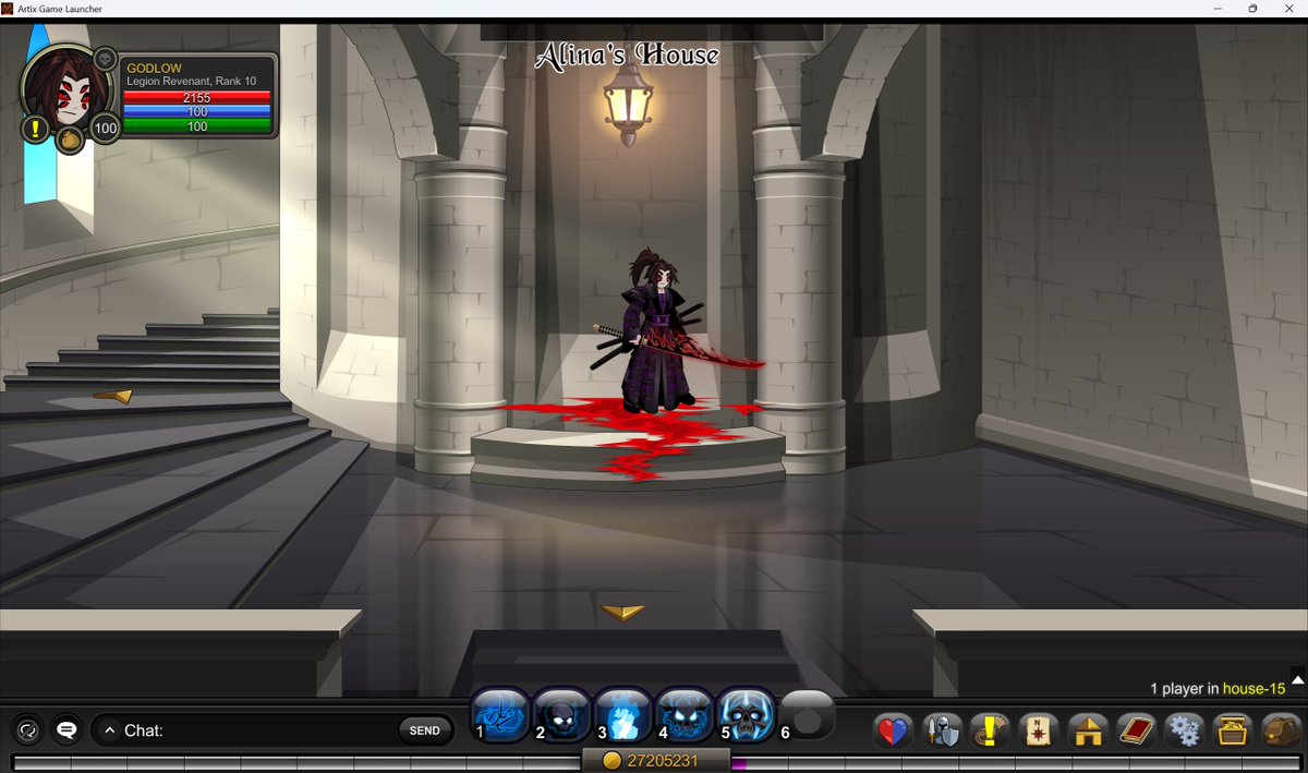 Godlow_AQW's tweet photo. Hi Alina, just discovered a bug while walking around the Infinity Castle in AQW. Unsure if anyone else has raised this issue. There's seems to be a glitch where when I exist the stairs room to the courtyard, I will get teleported back into the same stairs room but in the wall. Attached is a video reference of the glitch/bug.
(I'm aware that the house is still in the works)