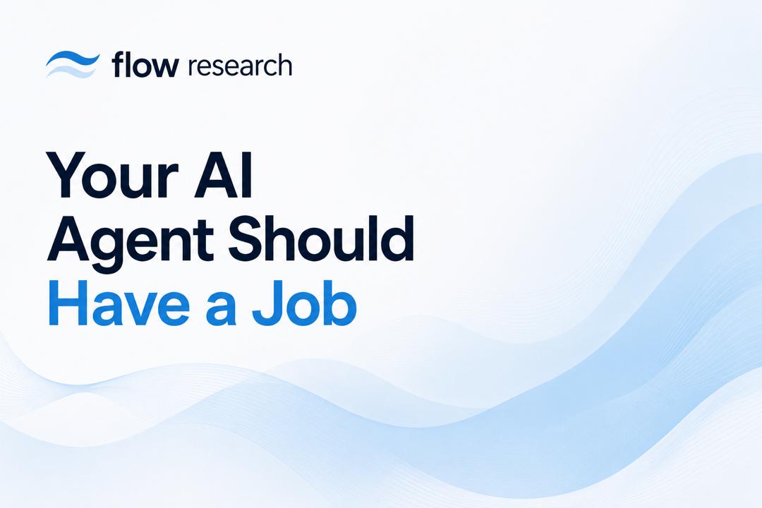 FlowResearch_'s tweet photo. Your AI Agent Should Have a Job

Not because agents need jobs.
Because people do.
Most AI tools help people who already have work: write faster, plan faster. But what about people who are capable, ambitious, but locked out of the jobs those tools are built around? https://t.co/8gCamAqGNm