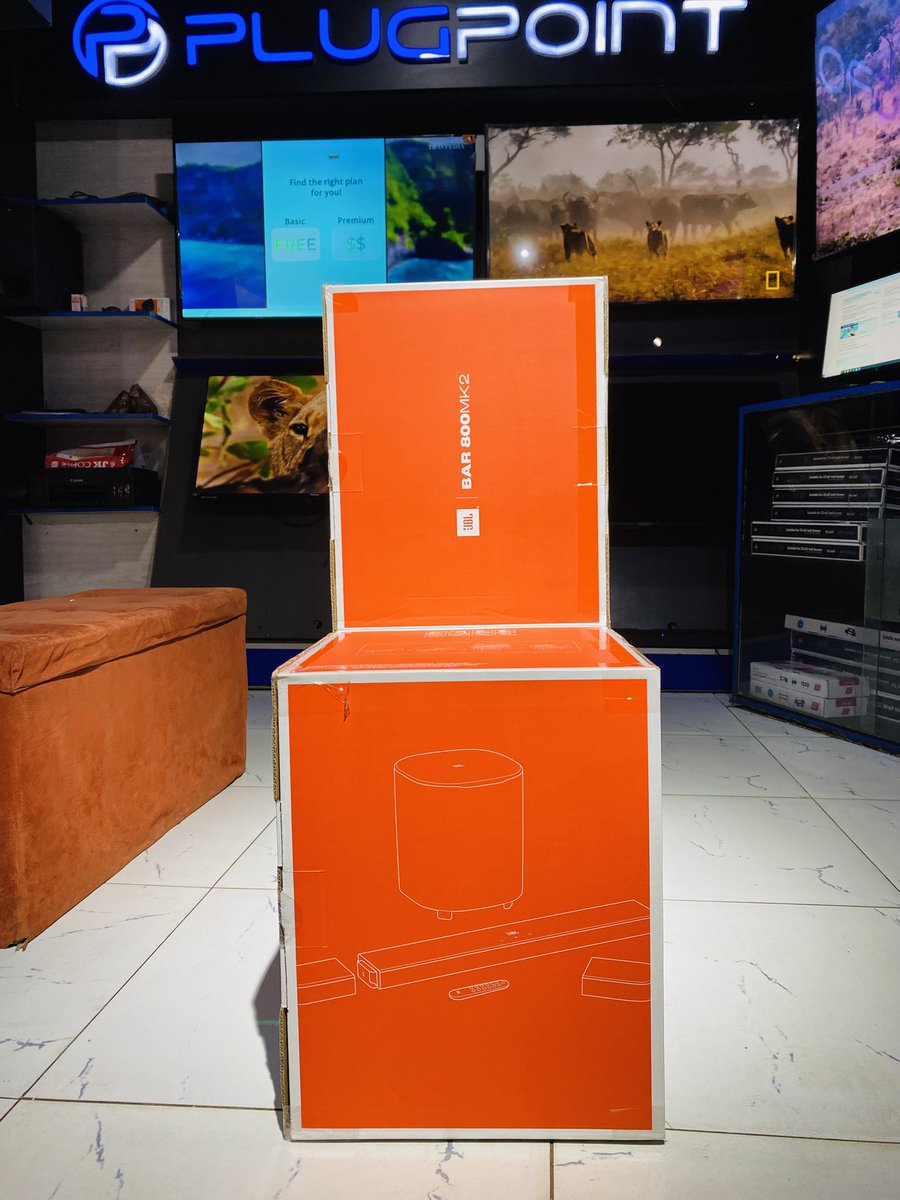 plugpoint_ke's tweet photo. JBL BAR 800MK2

“Hii soundbar haina attachment issues”

 •7.1CH
 •780W power output~ 
  ~main soundbar 400W
 ~subwoofer 300W
 ~Detachable surrounds 40Wx2
 •Down firing 10” subwoofer
 •Pure voice 2.0 dialogue enhacement
 •Smart room calibration 
 •HDMI eArc,Dolby Atmos,Optical port,bluetooth
 •Wifi streaming support with Airplay,chrome cast, Spotify connect, JBL one app

 @ 107,999/-

📍COOKIE HSE, Second Flr Shop 207.
📞0716 433 780

🌍https://t.co/JSNAFxh0RZ
#PurchasePerfection

@dreymwangi @amacheez @teqnishian @Amroggoz @kadonyi_ @linkinc254 @osoroke