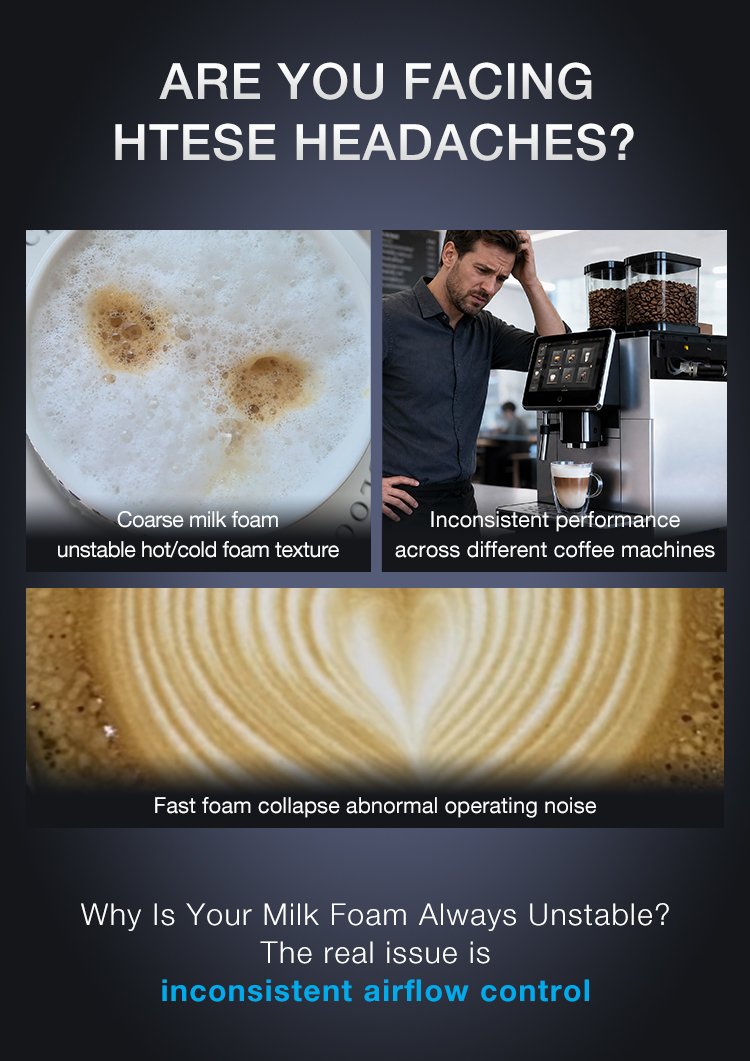 Topsflopump's tweet photo. Coarse coffee milk foam or loud pump noise? 
A top Italian coffee brand upgraded their flagship with TOPSFLO TP30 Oil-Free Air Pump for: 
✨ Perfect Hot/Cold Microfoam 
✨ Zero-Fluctuation Stability 
✨ Ultra-Quiet Cafés (45dB)
DM our engineers for details!
#TOPSFLO #CoffeeTech https://t.co/chjjErASGQ