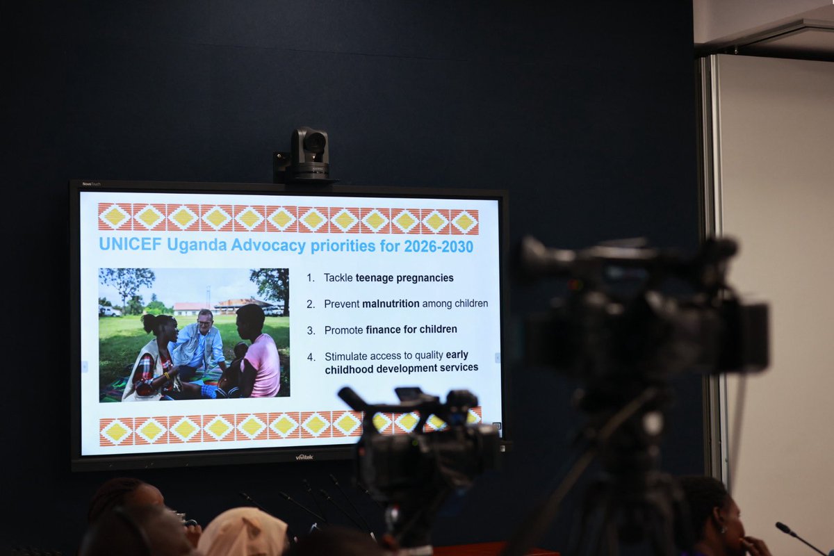 UNICEFUganda's tweet photo. Today we unveil the new @UNICEFUganda-@GovUganda Country Programme 2026–2030 to the media

#InvestInUGchildren #UNICEFUGCPD2030 https://t.co/6xws4DF5Ou
