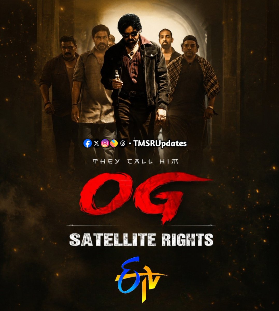 TMSRUpdates's tweet photo. #TMSRUpdates #SateliteRightsUpdates
Power Star Pawan Kalyan 's #TheyCallHimOG Satellite Rights Bagged By #ETVTelugu
#PawanKalyan #PriyankaMohan #ArjunDas. #ShriyaReddy #EmraanHashmi #PrakashRaj #Thaman #Sujith #DVVEntertainments https://t.co/SgjboxIzps