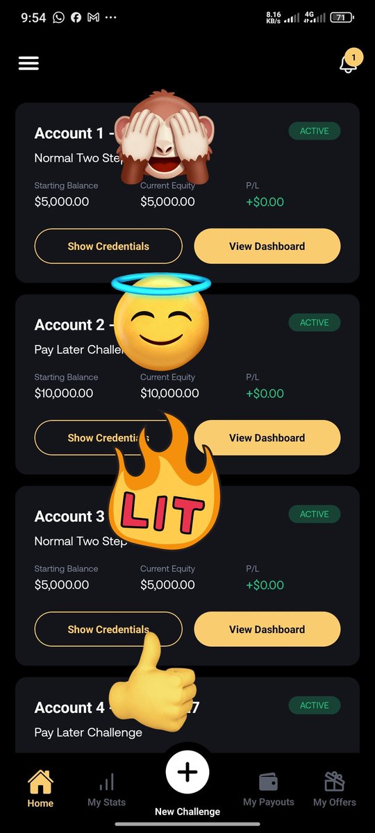 kingyounique's tweet photo. Just got 2 5K @GoatFunded accounts...
Got extra 2 10k pay later challenge accounts...
Still expecting a free account from Mr. @EdwardXLreal https://t.co/bmZXl1ztvj