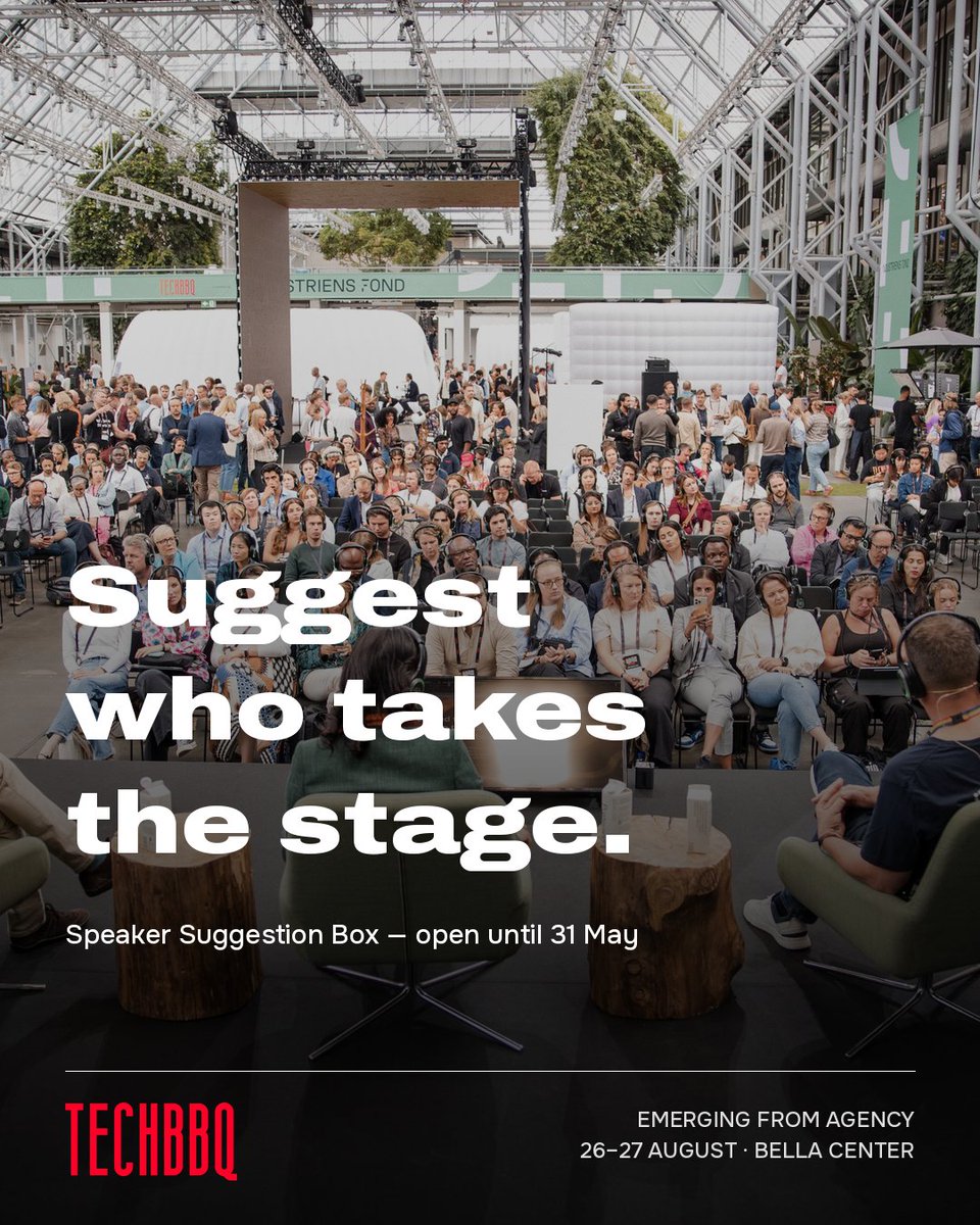 TechBBQ's tweet photo. The TechBBQ 2026 stage is still being shaped. Who should be on it? Tag a founder or investor whose take the ecosystem needs to hear. Box closes May 31. 👇 https://t.co/boNU1cQq8z