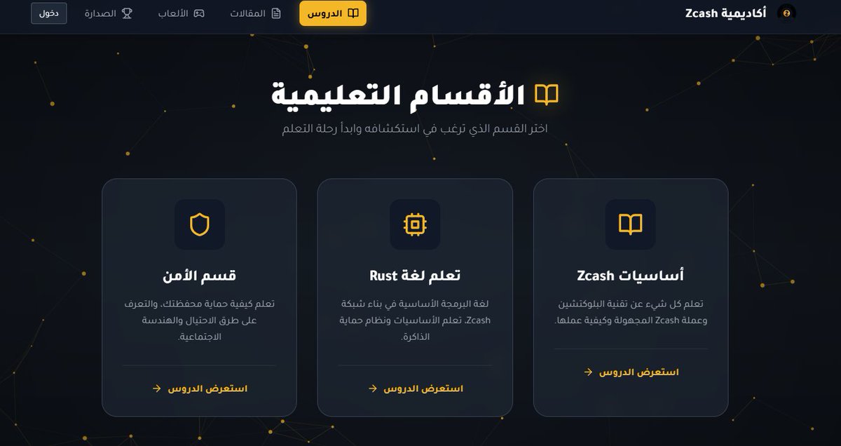 Zcash Arabia tweet media