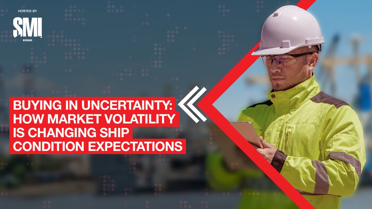 ShipManInter's tweet photo. Buying in uncertainty: How market volatility is changing ship condition expectations

This webinar explores how market volatility is reshaping vessel assessment, valuation, and stakeholder confidence.

#maritime #maritimeinnovation #shipping #innovation #SMI https://t.co/dPc5iX0aAw