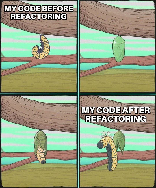 AnisCodex's tweet photo. Me: I'll just refactor this one method. 3 hours later: I've rewritten the entire service layer, questioned my career, and ordered biryani. Being a dev is a whole personality. 😭
#DevHumor #ProgrammerHumor #JavaDev #DevLife #Relatable https://t.co/pZVgvS2uic