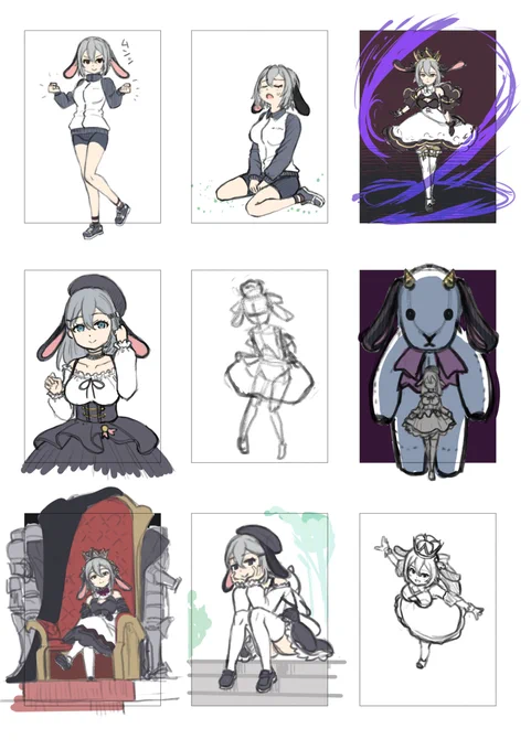 …ちまちまラフ描くけど完成まで辿り着かないのが多いw 