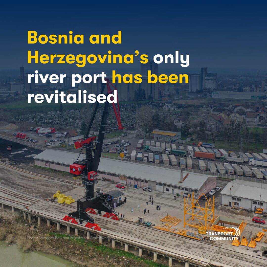 EUWB6_TCT's tweet photo. 🚢 One port. Big potential.

#BosniaandHerzegovina's only river port has been revitalised with EU support through @TheWBIF &amp; @EBRD financing.

A modernised Port of Brčko means better logistics, stronger trade flows and more opportunities on the Sava River.

#TogetherConnected 💙 https://t.co/YvhQpeeiCI