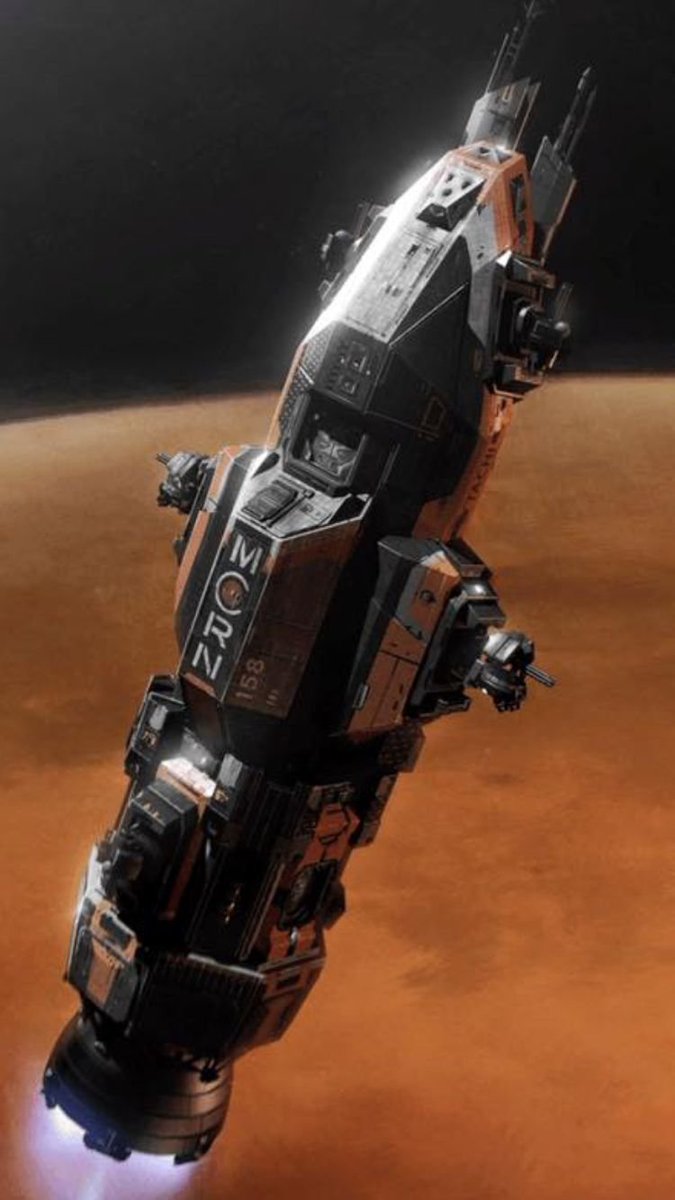 MarcinMarq3897's tweet photo. Rosinante from the "The Expanse" series and Helions from Apple "For all mainkind" series. #scifi #art #conceptart #space #LostInSpaceandTime https://t.co/tWuWakESe8