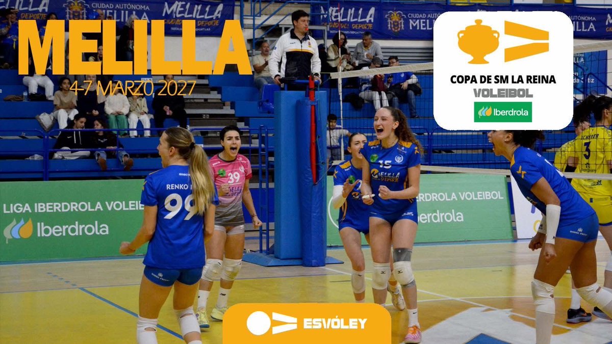 cvmelilla's tweet photo. #Melilla hará historia en 2027
Del 4 al 7 de marzo, nuestra ciudad acogerá por primera vez la Copa de SM La Reina Iberdrola de Vóley, convirtiéndose en el epicentro del deporte femenino nacional.

Evento histórico que refuerza el compromiso de @GobiernoMelilla. 

@imbrodamelilla https://t.co/4sTQofA2K2