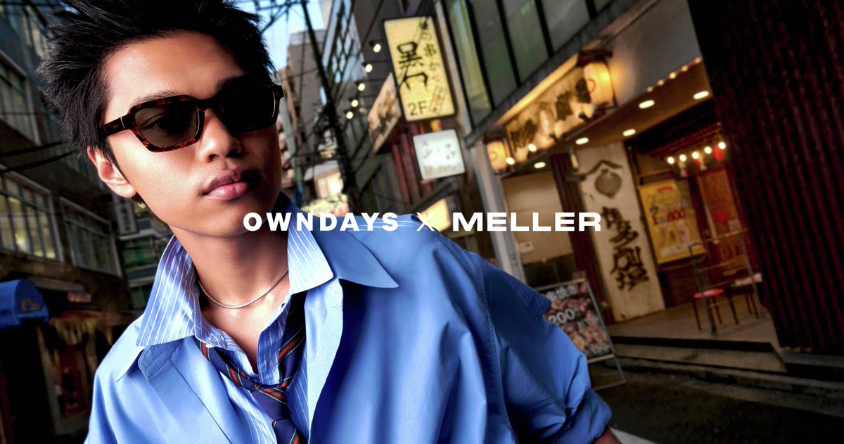 OWNDAYS × MELLER ADISA クラシックな長方形シェイプに、シャープな
