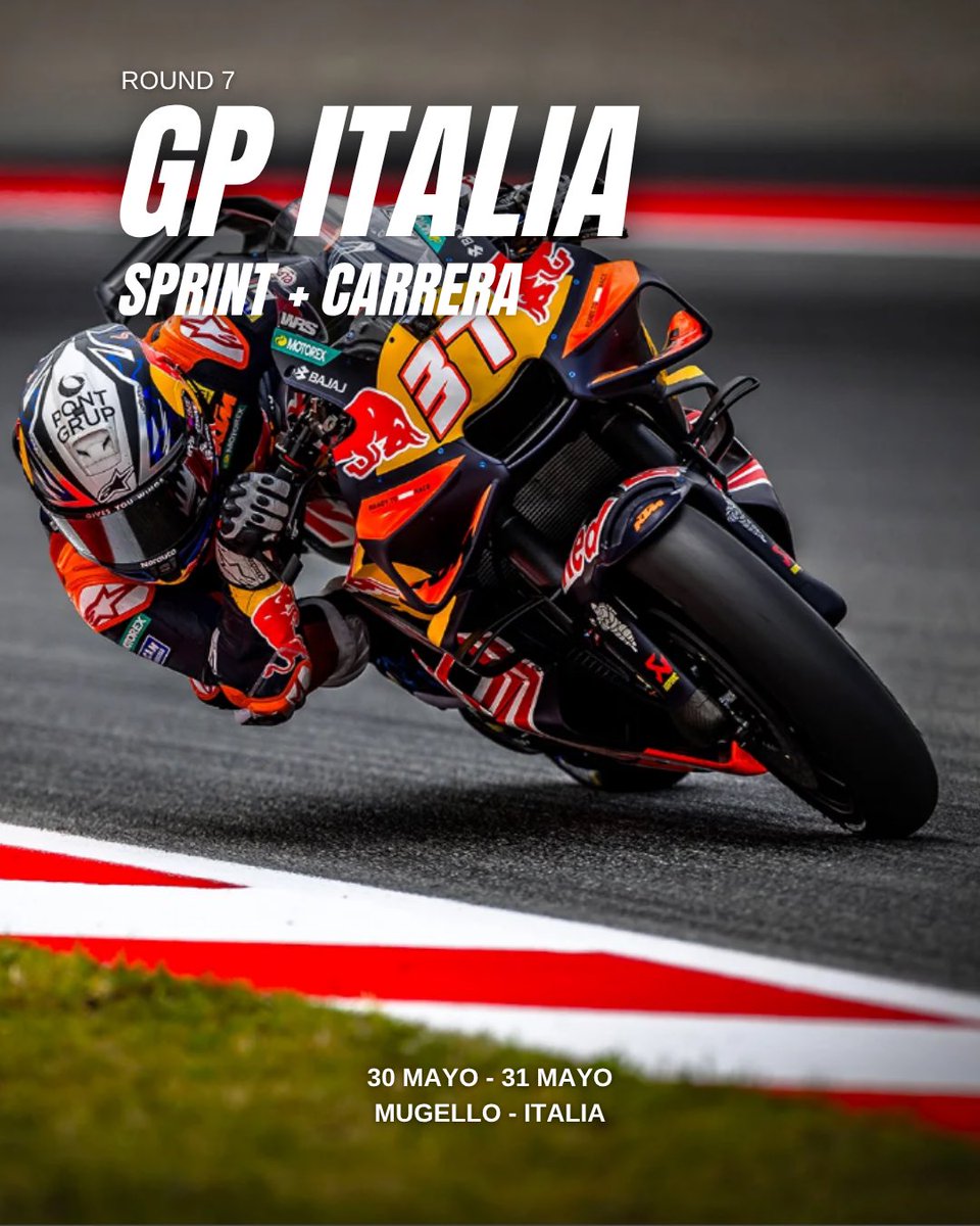 NeumaticoInter's tweet photo. 🇮🇹 MOTOGP ATERRIZA EN EL GP DE ITALIA

MOTOGP vuelve a Mugello para la séptima ronda del campeonato tras un fin de semana intenso en Barcelona. Si no quieres perderte ninguna sesión te dejamos los horarios de este fin de semana.

🔴Directo en Youtube en Neumático Intermedio https://t.co/2Jfk7Dcr8S