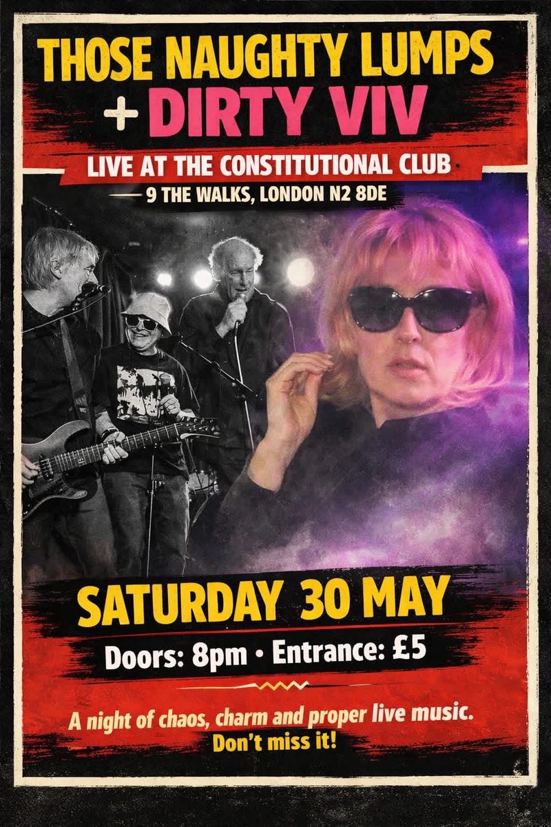 HartMilitary's tweet photo. The Lumps and Dirty Viv are playing together on Saturday - don’t miss out! https://t.co/7F45dof7L6