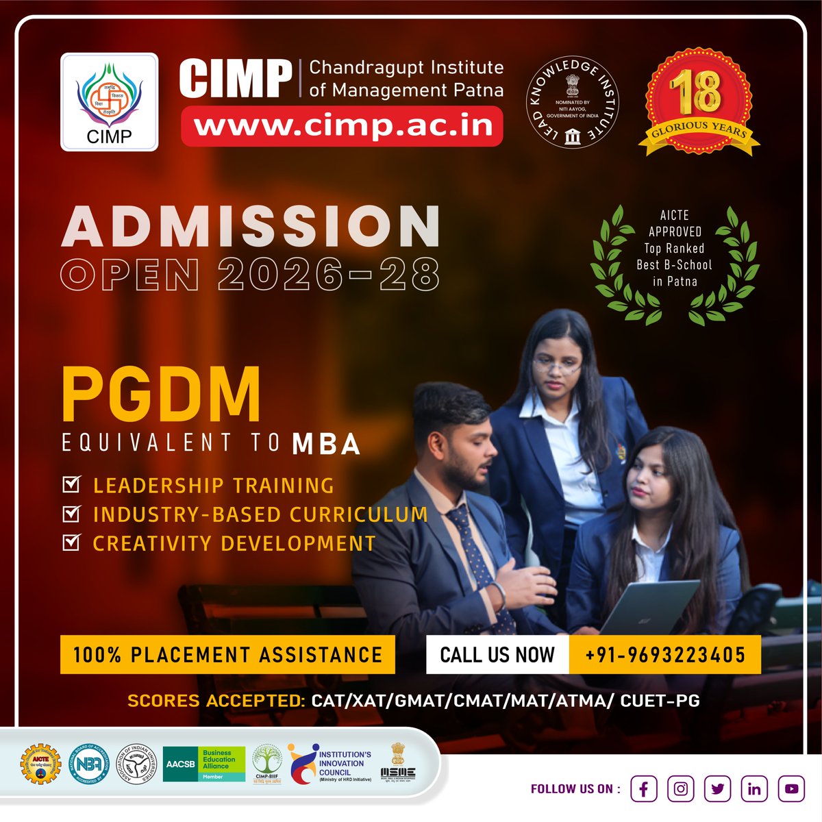 Chandragupt Institute of Management Patna (CIMP) tweet media