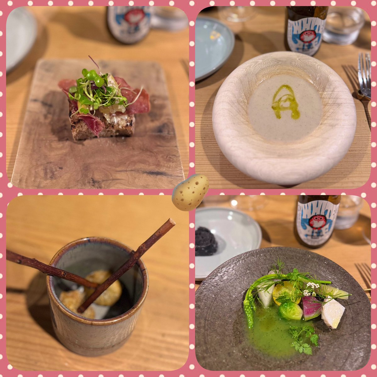 Cathelinejp's tweet photo. 去年の1月、オサレな店へ降りていく階段でコケて脚を骨折し、手術と入退院を繰り返す一年になってしまったのでした🩼
その時と同じメンバーで、そのお店にお礼がてら又美味しいご飯を食べに行きました🍽️
現場写真はこちら⇩
今回はちゃんと手すりに捕まったよ🤚
#GERMOGLIO #表参道 #イタリア料理 https://t.co/mogHbzLifP