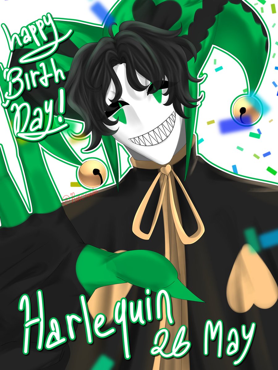 Rincrowb's tweet photo. Happy birthday！🎉💚
#tfc #thefreakcircus #Harlequin https://t.co/zQEVeeGyug